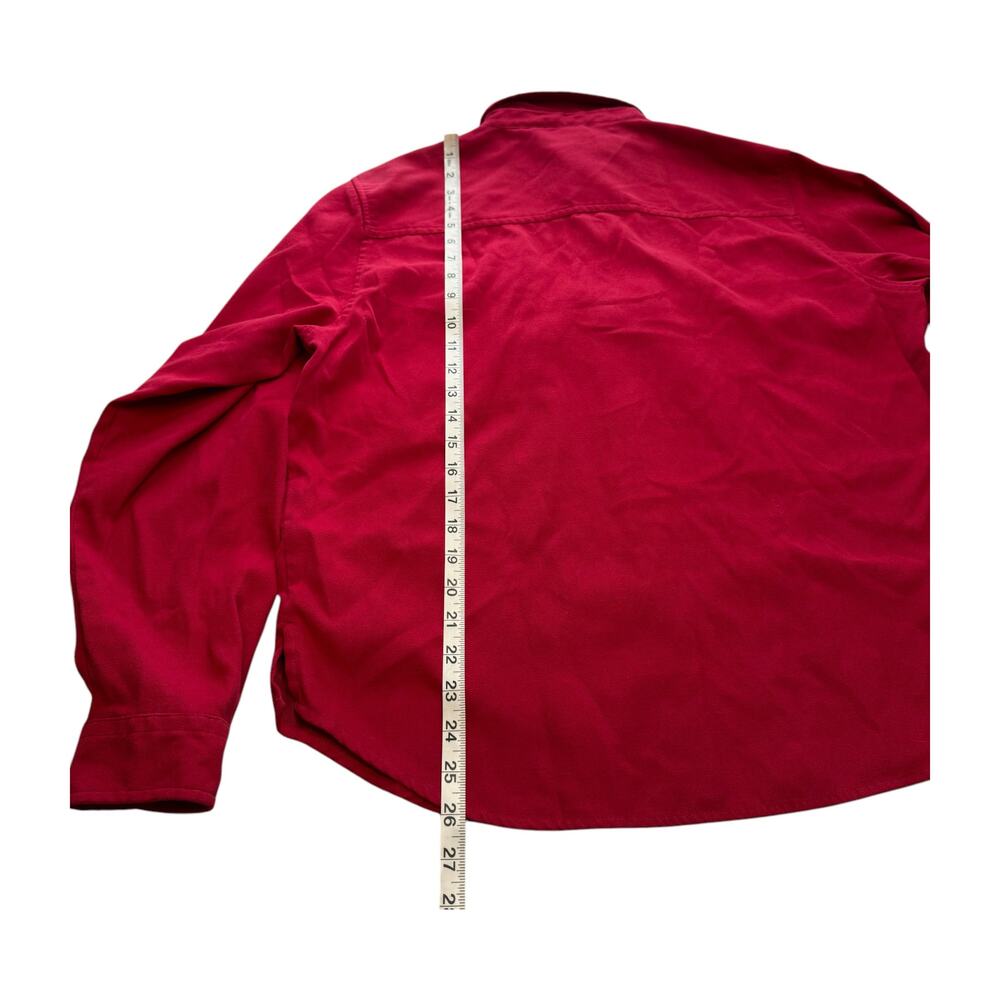 Authentic St. John's Bay Women's Red Long Sleeve Blouse Size Large - Picture 5 of 6